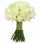 Букет невесты №46. Роза. Классический свадебный букет из белой розы.