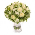 Букет невесты №43. Роза, Тюльпаны, Зелень. Женственный букетик из нежных  тюльпанов, роз и сочной зелени.
